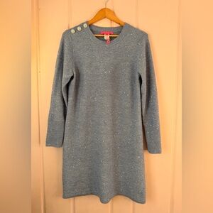 Lilly Pulitzer Heather Blue Sparkle Sweater Dress